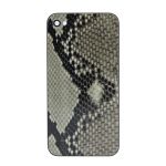 FL Design Back Cover Natural Python On Black Support for iPhone 4 without Apple Logo