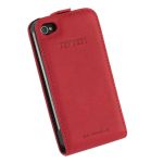 Ferrari Leather Flap Case FF Collection Red for iPhone 4/4S (FEFLIP4R)