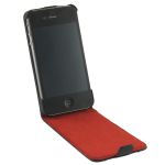 Ferrari Leather Flap Case FF Collection Black for iPhone 4/4S (FEFLIP4B)