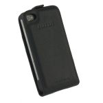 Ferrari Leather Flap Case California Collection Black/Red for iPhone 4/4S (FECFFL4B)