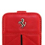 Ferrari Leather Flap Case California Collection Red/Black for iPhone 4/4S (FECFFL4R)