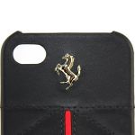 CG Mobile Ferrari Leather Hard Case California Collection Black/Red for iPhone 4/4S (FECFIP4B)