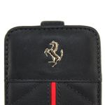 Ferrari Leather Flap Case California Collection Black/Red for iPhone 4/4S (FECFFL4B)