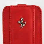 Ferrari Leather Flap Case FF Collection Red for iPhone 4/4S (FEFLIP4R)