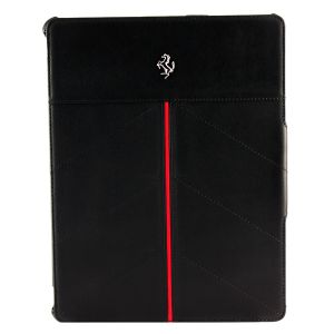  CG Mobile Ferrari Leather Folio Case California Collection Black/Red for iPad 4/iPad 3 (FECFIP2B)