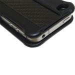 ION Carbon Fiber Leather Shell Black for iPhone 4 (i869-LBK002)