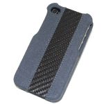 ION Carbon Fiber Velvet Shell Grey for iPhone 4 (i869- FGY001)