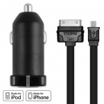 Incipio 2 Port Mini Auto Charger Black 2.1A for iPad/iPhone/iPod (INC-IP662)