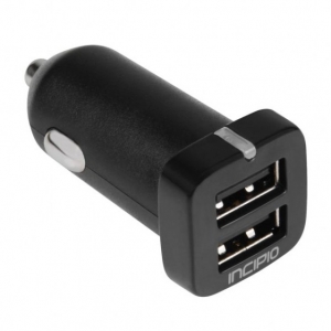  Incipio 2 Port Mini Auto Charger Black 2.1A for iPad/iPhone/iPod (INC-IP662)