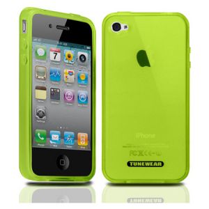 Чехол Tunewear Softshell Green for iPhone 4 (IP4-SOFT-SHELL-05) (TUNEFILM protective film)