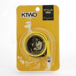 KTWO Stylus Pen Silicone Conductive Rubber Tip Yellow for iPad/iPhone/iPod