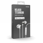 Nocs NS400 Titanium iOS Earphones with Remote and Mic White (NS400-002)