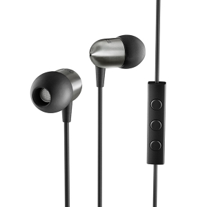  Nocs NS400 Titanium iOS Earphones with Remote and Mic All Black (NS400-001)