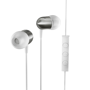  Nocs NS400 Titanium iOS Earphones with Remote and Mic White (NS400-002)