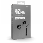 Nocs NS200 Aluminum iOS Earphones with Remote and Mic All Black (NS200-001)