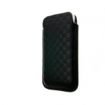 CG Mobile Mini Leather Sleeve Case Chequered Black for iPhone 4/4S (MNPUIPSQBL)