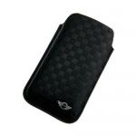 CG Mobile Mini Leather Sleeve Case Chequered Black for iPhone 4/4S (MNPUIPSQBL)