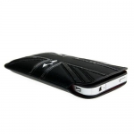 CG Mobile Mini Leather Sleeve Case Union Jack Black for iPhone 4/4S (MNPUIPUJBL)