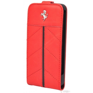  CG Mobile Ferrari Leather Flap Case California Collection Red/Black for iPhone 5/5S (FECFFL5R)