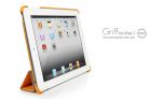 SGP Leather Case Griff Series Solaris Orange for iPad 2 (SGP07698)