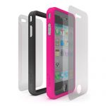 Cygnett Snap Duo Silicone Frame Pink&Black for iPhone 4 (CY0130CPSND)