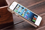 NewSH Swarovski design Bumper Case Diamond Aluminum Gold for iPhone 5/5S