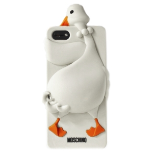  Moschino design Silicone Case Duck White for iPhone 5/5S