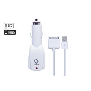  Capdase Power Kit White (Dual USB Car Charger+1.5 Sync Cable White) (TKII-EJ02)