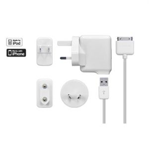  Capdase Dual USB Power Adaptor&Cable Kit White for iPad/iPhone/iPod (TKII-PJ02)