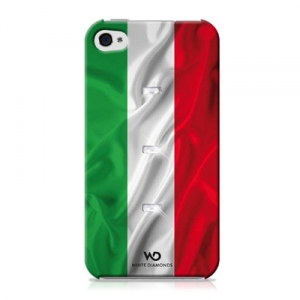  White Diamonds Flag Italy for iPhone 4/4S (1110FLA04)