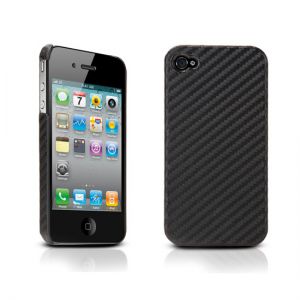 Чехол Tunewear Carbon look Black for iPhone 4 (IP4-CARBON-02) (TUNEFILM protective film)