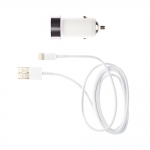 Soulmat Charging Auto USB Lightning to 8 pin White/Black for iPhone & iPod