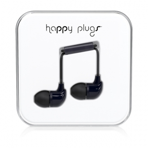  Happy Plugs Headphones In-Ear Black (7720)