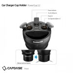 Capdase Car Charger Cup Holder PowerCup 2.2 with Tablet Black for New iPad/iPad 2 (CAAPIPAD-C301)