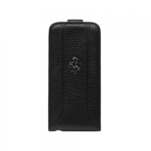  CG Mobile Ferrari Leather Flap Case FF Collection Black for iPhone 5/5S (FEFFFLP5BL)