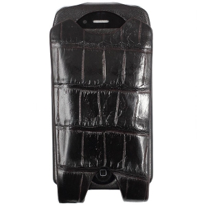  Dublon Leatherworks Leather Case Pantera Alligator Black for iPhone 4/4S (LC-0130)