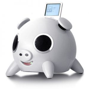  Speakal iPig White (2.1 Stereo iPod Docking Station with 5 Speakers) (IPIG-W-01)