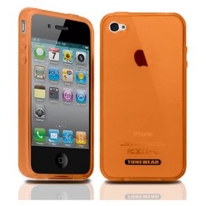 Чехол Tunewear Softshell Orange for iPhone 4 (IP4-SOFT-SHELL-06) (TUNEFILM protective film)