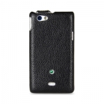 Melkco Leather Case Jacka Black for Sony Xperia Miro ST23i (SEXPMOLCJT1BKLC)