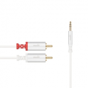  Moshi 3.5 mm to RCA Stereo Cable White 1.8M for iPad/iPhone/iPod (99MO023114)