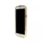 NewSH Swarovski design Bumper Case Metal Gold for Samsung S4