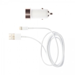 Soulmat Charging Auto USB Lightning to 8 pin White/Copper for iPhone & iPod