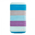 Zenus Prestige Natural Eel Folder Case Multi Blue for iPhone 4/4S