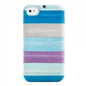  Zenus Prestige Natural Eel Bar Case Multi Blue for iPhone 4/4S