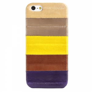  Zenus Prestige Natural Eel Bar Case Multi Brown for iPhone 5/5S